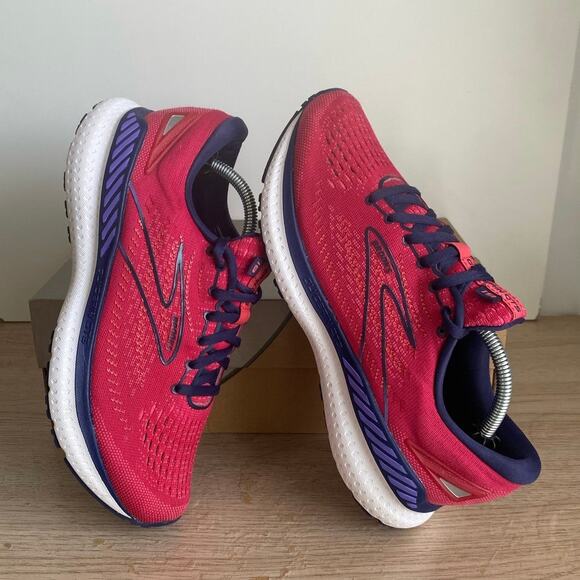 Brooks Glycerin 19 Barberry Pink/Blue Women Running Sneakers - SZ 8